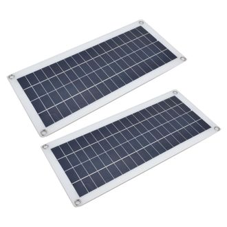 OEM Kit Solar Fotovoltaico Con 2 Paneles (10w) Con Cargador Usb Y Clip Para Autocaravana O Veh&iacute;culo