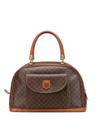 Celine 1994 Macadam Coated Canvas handbag - women - Fabric/Calf Leather - One Size - Brown