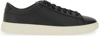 HUGO BOSS Grained Leather Sneaker-Uomo