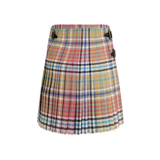 Vivienne Westwood Womens Multicolor Wool Oves Aries Mini Skirt
