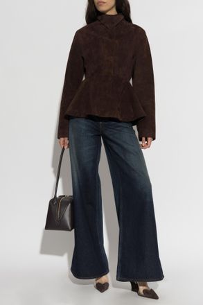 Alaia Wide-leg Jeans, Womens, Navy Blue