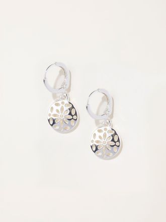 Fat Face FatFace Cut Out Earrings in Silver Tone