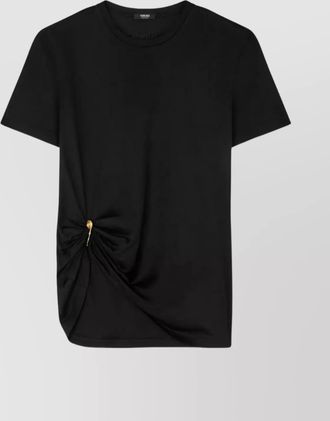 Versace silk draped short-sleeve t-shirt