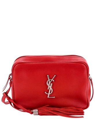 Saint Laurent Red Leather Lou Camera Bag Small (Authentic Pre-Loved)