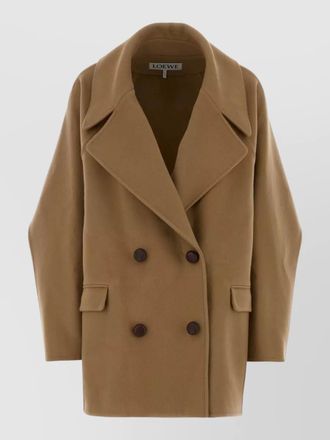 Loewe wool coat double breasted wide lapels