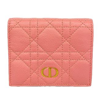 Dior Pink Leather Wallet (Bi-Fold) (Pre-Owned)