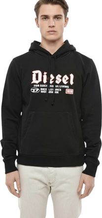 Diesel Black Graphic Logo Hoodie