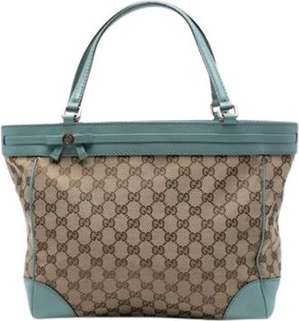 Gucci Pre-owned Handbags, female, Multicolor, Size: ONE SIZE Pre-owned Canvas Tote