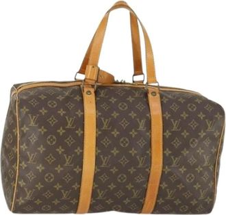 Louis Vuitton Pre-owned Weekend Bags, female, Brown, Size: ONE SIZE Pre-owned Canvas Travel Bag