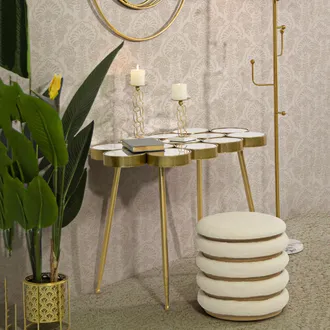 Dmora Mesa De Centro Raisa, Forma Rectangular, Color Blanco, Estructura De Vidrio, 100x55x70h Cm Blanco