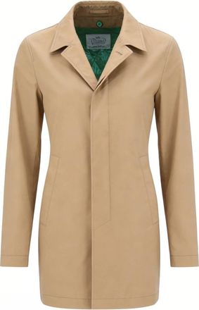 Herno Mens Single-Breasted Coat In Beige