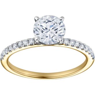 LuvMyJewelry Kara 14K Yellow Gold Round Lab Grown Diamond Engagement Ring - 1.15 Ct at Nordstrom, Size 5.5
