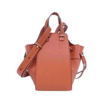 Loewe Pre-owned Hammock Drawstring Mini Calf Shoulder Bag - Dames - Vintage Mini Tas - Rood - ONE Size - Leer - Vintage