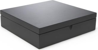 Bredemeijer Estuche de té negro con 12 compartimentos y ventana Negro