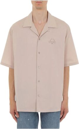 Moschino Chemise - Heren - Korte mouwen Overhemden - Beige - M - Katoen - Overhemden