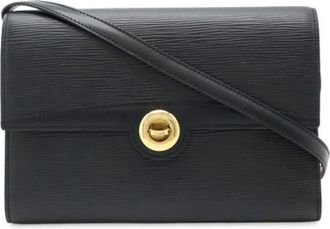 Louis Vuitton Tweedehands leren Louis Vuitton tassen - Dames - Vintage Schoudertas - Zwart - ONE Size - Leer - Vintage