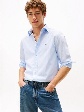 Tommy Hilfiger TH Flex Regular Fit Pinstripe Shirt