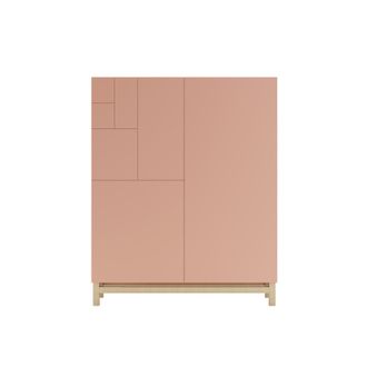 HERDASA Zapatero Modelo Volda 515, Roble Con Puertas Maquillaje