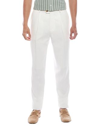 Brunello Cucinelli Leisure Fit Pleated Linen Pant