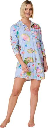 The Cats Pajamas Pima Knit Night Shirt Conversational in Shanghai Fans at Nordstrom, Size X-Large