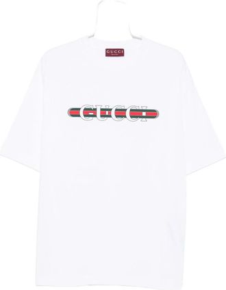Gucci Logo-stripe T-shirt