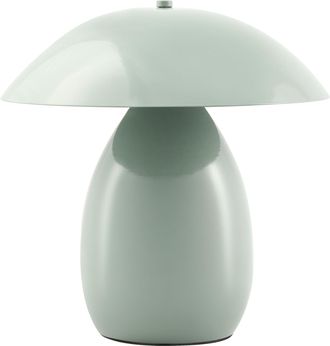 Beliani L&aacute;mpara De Mesa Moderna Con Pantalla De Hierro Una Luz 30 Cm Forma De Seta Verde Claro Sigi