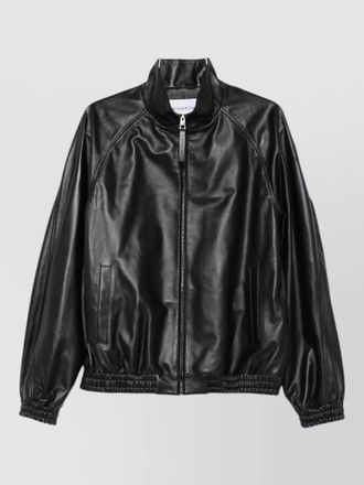 Givenchy high collar nylon and silk coat