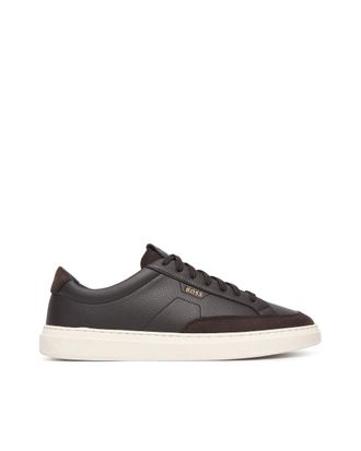 BOSS Smooth Leather Lace-Up Sneakers