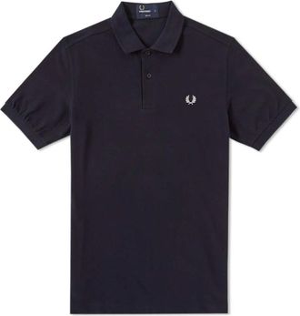 Fred Perry Slim Fit Effen Polo - Heren - Polos - Blauw - S - Katoen - Tops