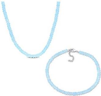 Delmar Sky Blue Topaz Beaded Bracelet & Necklace Set at Nordstrom Rack