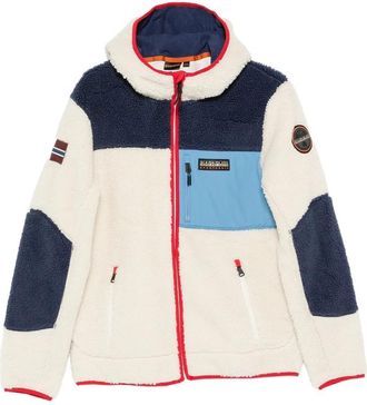Napapijri Fleece-texture Colour-block Jacket