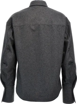 The Attico Womens Gray Wool Blouse