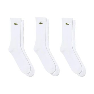 Lacoste Gestreepte Logo Patch Sokken - Heren - Sokken - Wit - M - Ondergoed