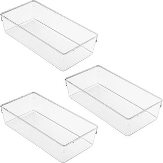 iDesign Plastic Dresser Drawer Organizer for Bedroom - Set of 3 - Clear at Nordstrom