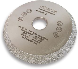 Sigma Muela Profesional 72v08s &Oslash; 115 Mm Ray 8 Para Jolly Edge 37a1d 37a1pd