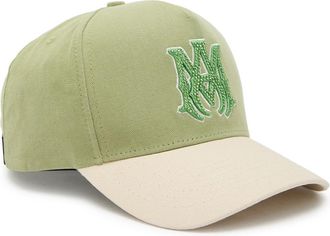 Amiri Embellished MA Logo-appliqu&eacute;d Canvas cap - Green - One Size