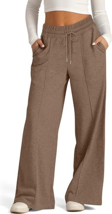 Generic Wide Leg Sweatpants for Women 2025 Clearance, Oversized Elastic Drawstring Straight Leg with Pocket Low Waisted Baggy Pants Loose Fit Wide Leg Joggers