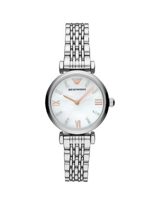 Emporio Armani Womens Emporio Armani AR11204 Gianni T-Bar Ladies Watch - Silver