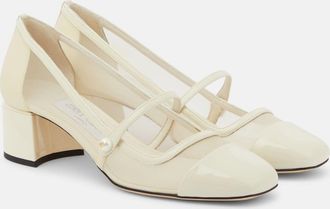 Jimmy Choo London Bridal Elisa 45 mesh Mary Jane pumps
