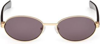 adidas 54MM Oval Sunglasses in Matte Deep Gold /Smoke at Nordstrom