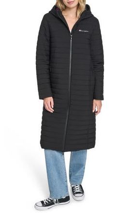 Champion Hooded Puffer Coat in Black at Nordstrom Rack, Size X-Large