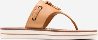 Cole Haan Womens Pinch Long-Weekender Thong Sandals - Beige Size 10.5