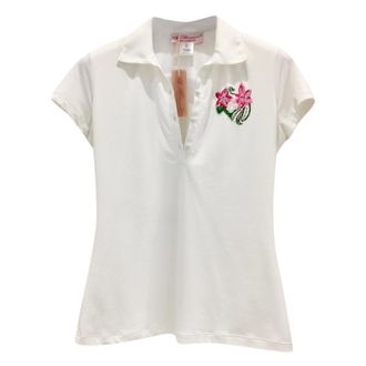 Blumarine Hand Painted & Embroidered Floral Top Size S
