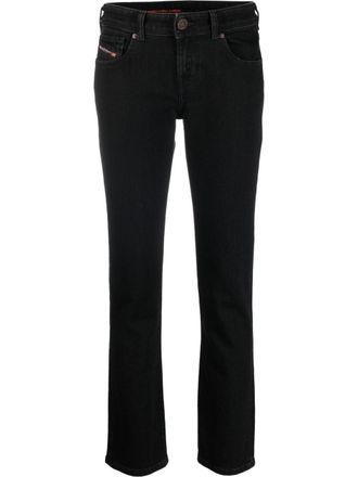 Diesel low-rise flared crop jeans - women - Cotton/Spandex/Elastane - 28/32 - Black