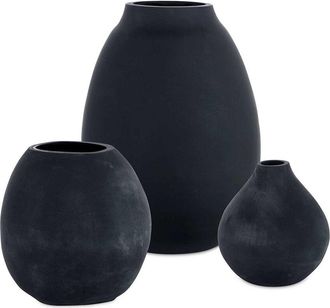 Uttermost Set Of 3 Hearth Matte Vases