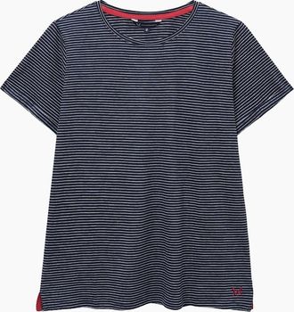 Crew Clothing Womens Crew Clothing Womens Perfect Stripe Short Sleeve T-Shirt - Navy/Multi - Size: 14