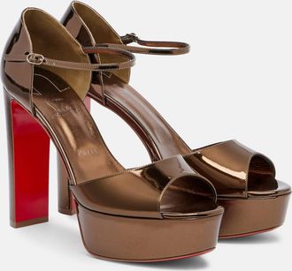 Christian Louboutin Sandaloo 130 leather platform sandals