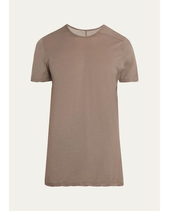 Rick Owens Mens Cotton Slim Longline Crewneck T-Shirt