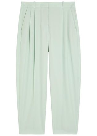 Stella McCartney Stella Mccartney Pleated Balloon-leg Wool Trousers - Light Blue - 44 (UK12 / M)