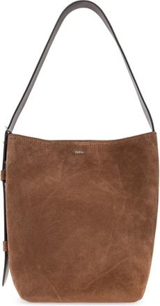 Max Mara Tassen, Dames, Bruin, ONE Size, Leer, Schoudertas Archeti